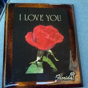 Red Rose 'I Love You' Wall Decor